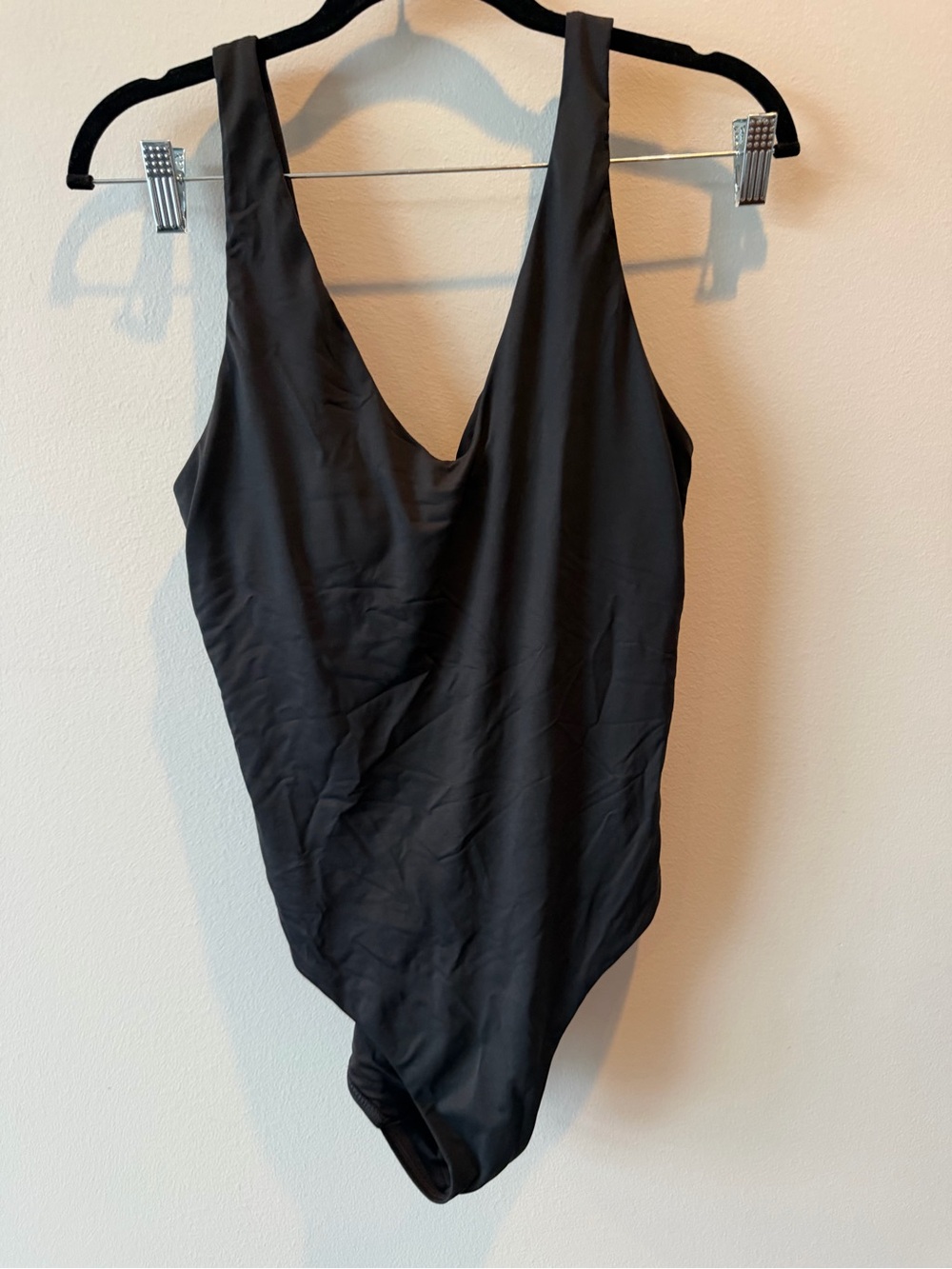 Athleta Black Scoop-Front One-Piece Swimsuit